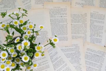 book and flowers