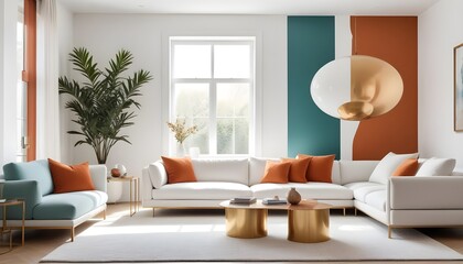 Obraz premium Photo interior modern design room 3d illustration