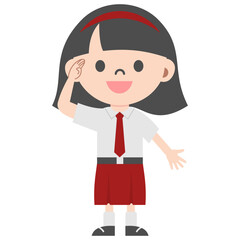 Elementary school Indonesian student uniform
