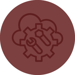 Online Workshops Vector Line Maroon Circle Maroon