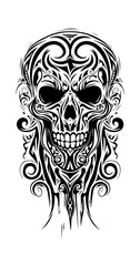 Skull tribal tattoo