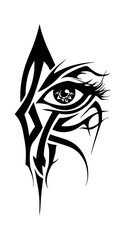 Triangle Eye tribal tattoo