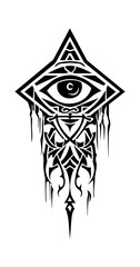 Triangle Eye tribal tattoo