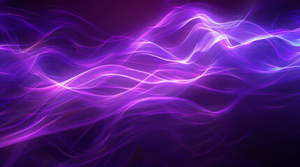 Fototapeta premium Glowing abstract waves in ultraviolet light. Use them as a background for a website banner, backdrop, or texture for 3D mapping.