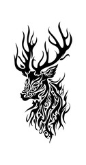 Wendigo Deer tribal tattoo