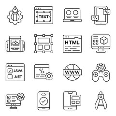 Set of Designing and Programming Linear Icons

