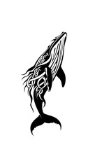 Whale tribal tattoo