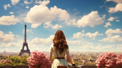 Biking near the eiffel tower in france for the 2024 games, an iconic and memorable experience