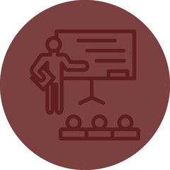 Teaching Vector Line Maroon Circle Maroon