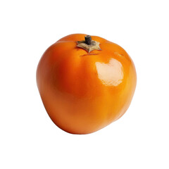 A single, juicy persimmon on transparent background