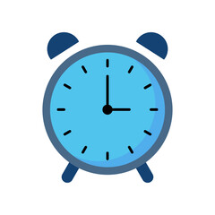 Flat design clock vector icon.