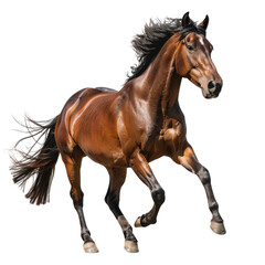 Obraz premium Dynamic Portrait of a Powerful Stallion in Full Gallop Showcasing Elegance and Strength
