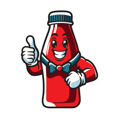 Bottle hot sauce icon mascot happy face part 1!