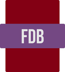 FDB ip file extension icon color fill outer flat