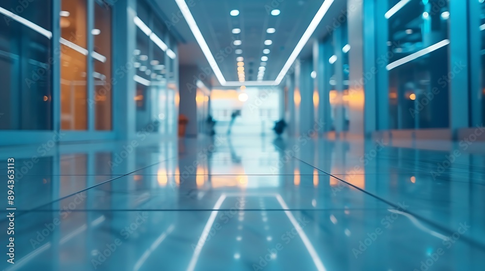 Poster modern empty business space brand new office : generative ai