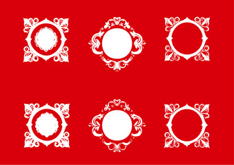 Collection of floral Square Frames, Icons and Symbols For Package design, nature concept for beauty products, organic and eco icons