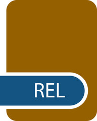 REL  File format icon with contour