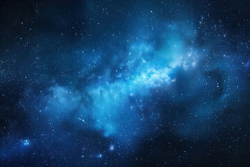 Naklejka premium Blue Galaxy Nebula