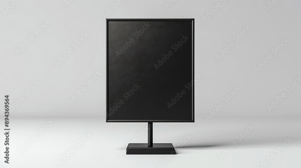Poster empty black poster stand isolated on white background : generative ai