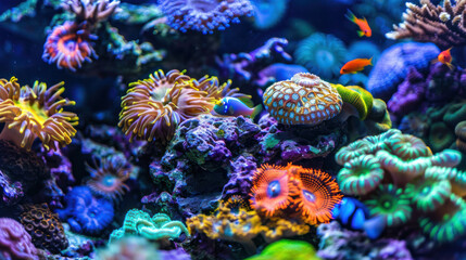 Obraz premium Colorful Reef With Fish and Coral