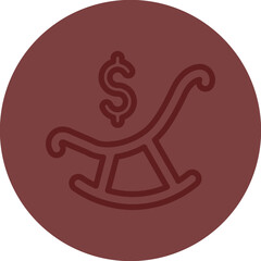 Retirement Planning Vector Line Maroon Circle Maroon
