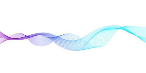 Transparent background modern abstract glowing wave. Dynamic flowing wave lines design element. Futuristic technology and sound wave pattern. 