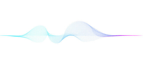Transparent background modern abstract glowing wave. Dynamic flowing wave lines design element. Futuristic technology and sound wave pattern. 