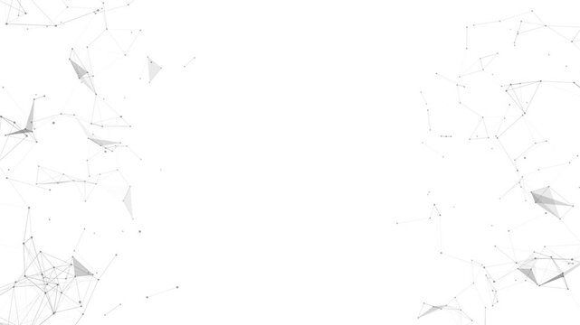Abstract plexus technology background from animated lines and dots. Polygonal or geometric modern futuristic background. Copy space for text or logo. 4k Animation.