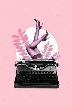 legs typewriter pink background art clip art preview