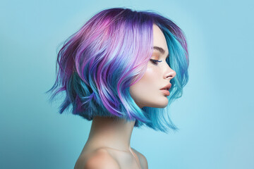 Woman With Colorful Hair