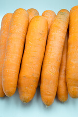 Carrot root, a common vegetable in the kitchen.
