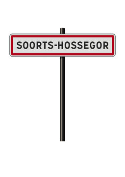 Panneau d'entr&eacute;e de la ville de Soorts-Hossegor (Landes) en vectoriel