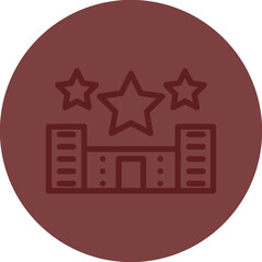 Hotel Reviews Vector Line Maroon Circle Maroon