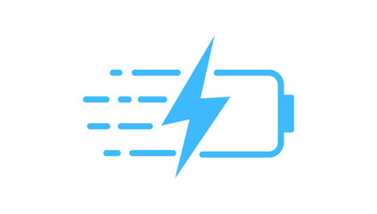 Fast charging battery icon. Charging Battery Energy. Vector illustration.
