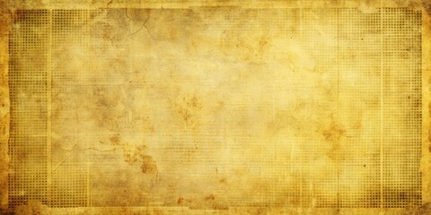 Obraz premium Weathered vintage newspaper page with yellowed blank space, grunge stains, and subtle line pattern creating a distressed retro background for creative text and design.