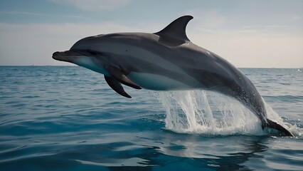 Fototapeta premium Dolphins navigating the ocean waves with precision