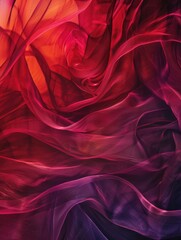 Obraz premium Flowing red and pink textured artwork