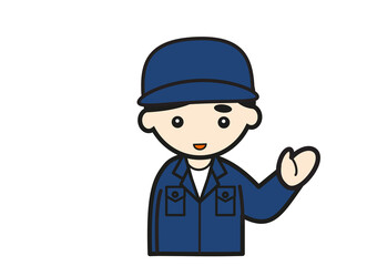 案内する整備士　2