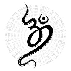 Stylish OM Design, Hinduism, Hindu Symbol, OM Symbol, 