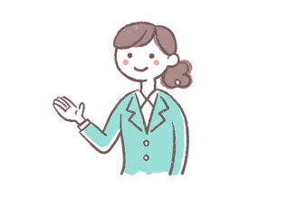 案内している人