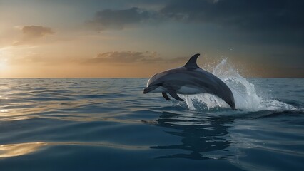 Dolphins weaving through the ocean with elegance and ease