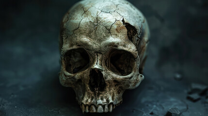 Cracked Skull Decoration