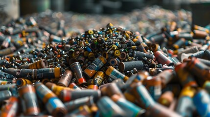 Pile of charcoal garbage