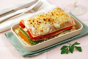 Three vegetables lasagna.