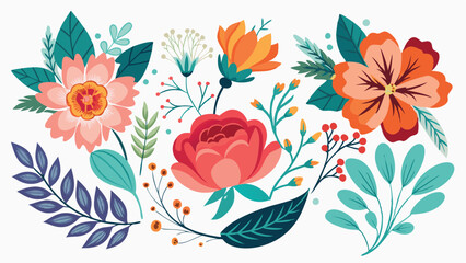 Set of floral universal artistic templates white background. ready for print greeting cards, invitations, flyers and other graphic design