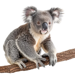 Adorable Koala Perched on a Branch in Stunning Detail