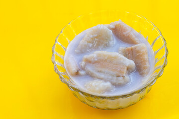 Banana in coconut milk. Thai dessert