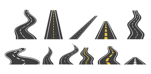 Asphalt road vector