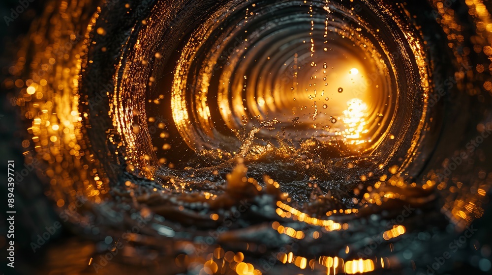 Canvas Prints water flowing through a tunnel