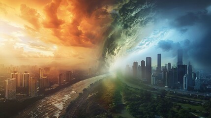 Effects of climate change on weather patterns, including extreme events like hurricanes and droughts